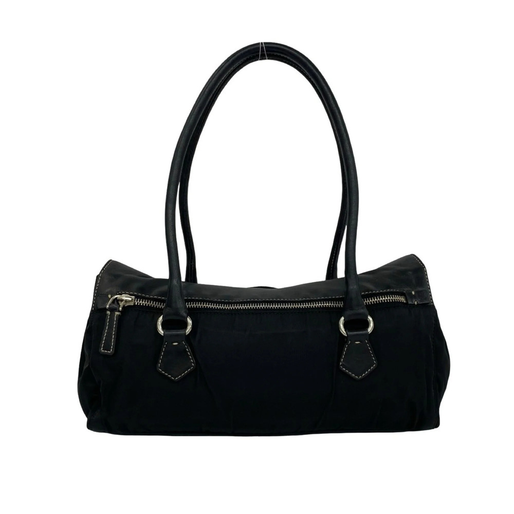 PRADA Black Leather Shoulder Bag - Picture 3 of 10